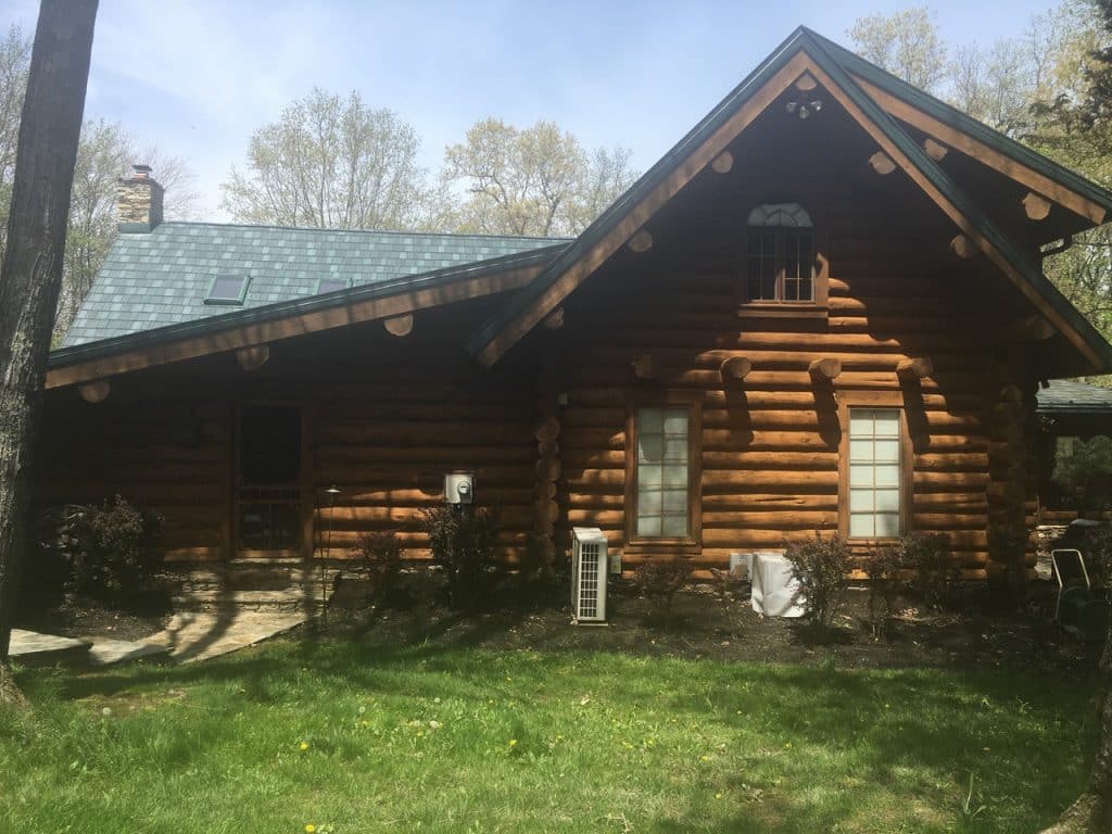 Wooden log home